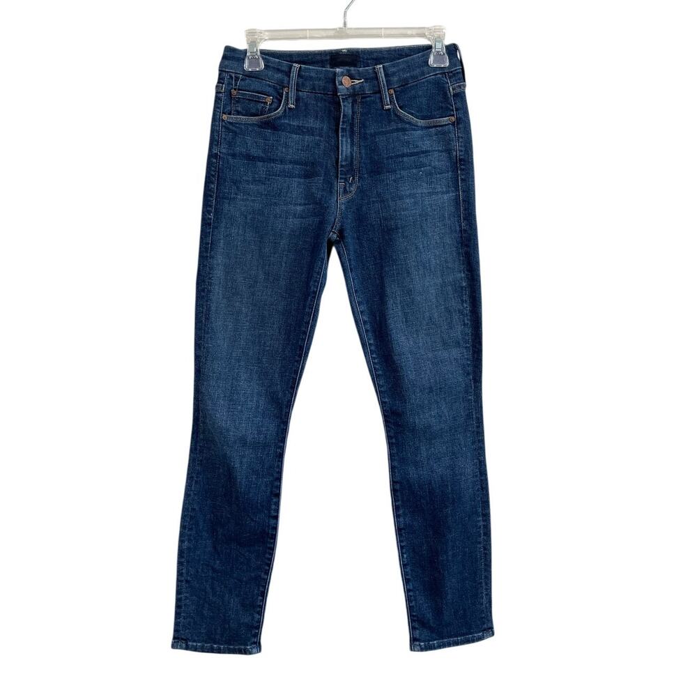 MOTHER The Looker Crop Skinny Jeans Dark Wash Stretch Denim Sz 26